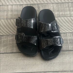 Kids Glittery Black Water Shoes